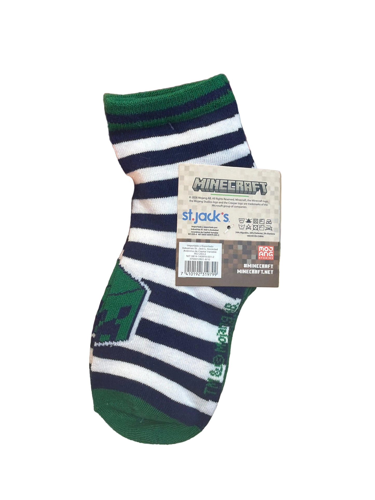 Set 3 piezas calcetines niño Minecraft St Jacks 3700012801