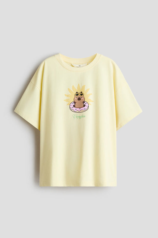 Camisa capibara amarilla niña H&M 1344971006