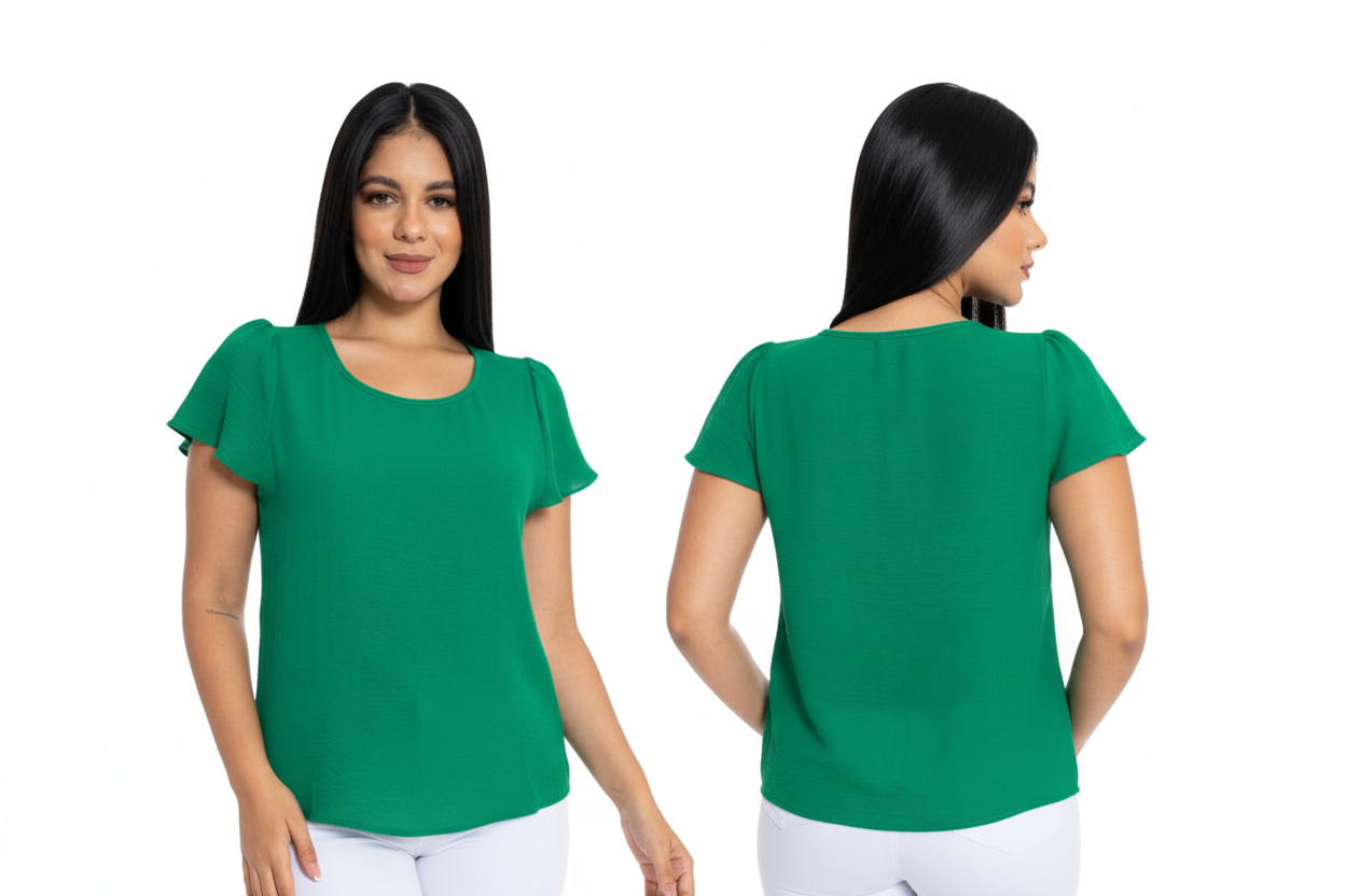 Camisa dama verde esmeralda chic mi CTD1199-31 445390 promo 3x1000