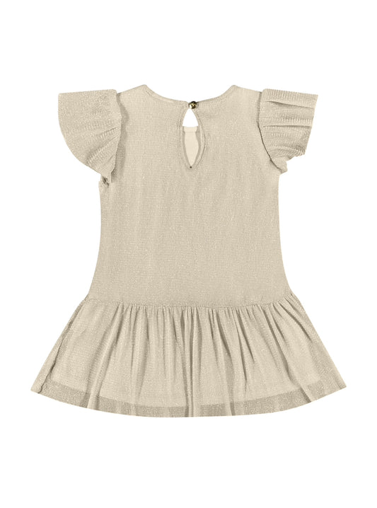 Vestido bebe niña dorado quimby 34152-131006