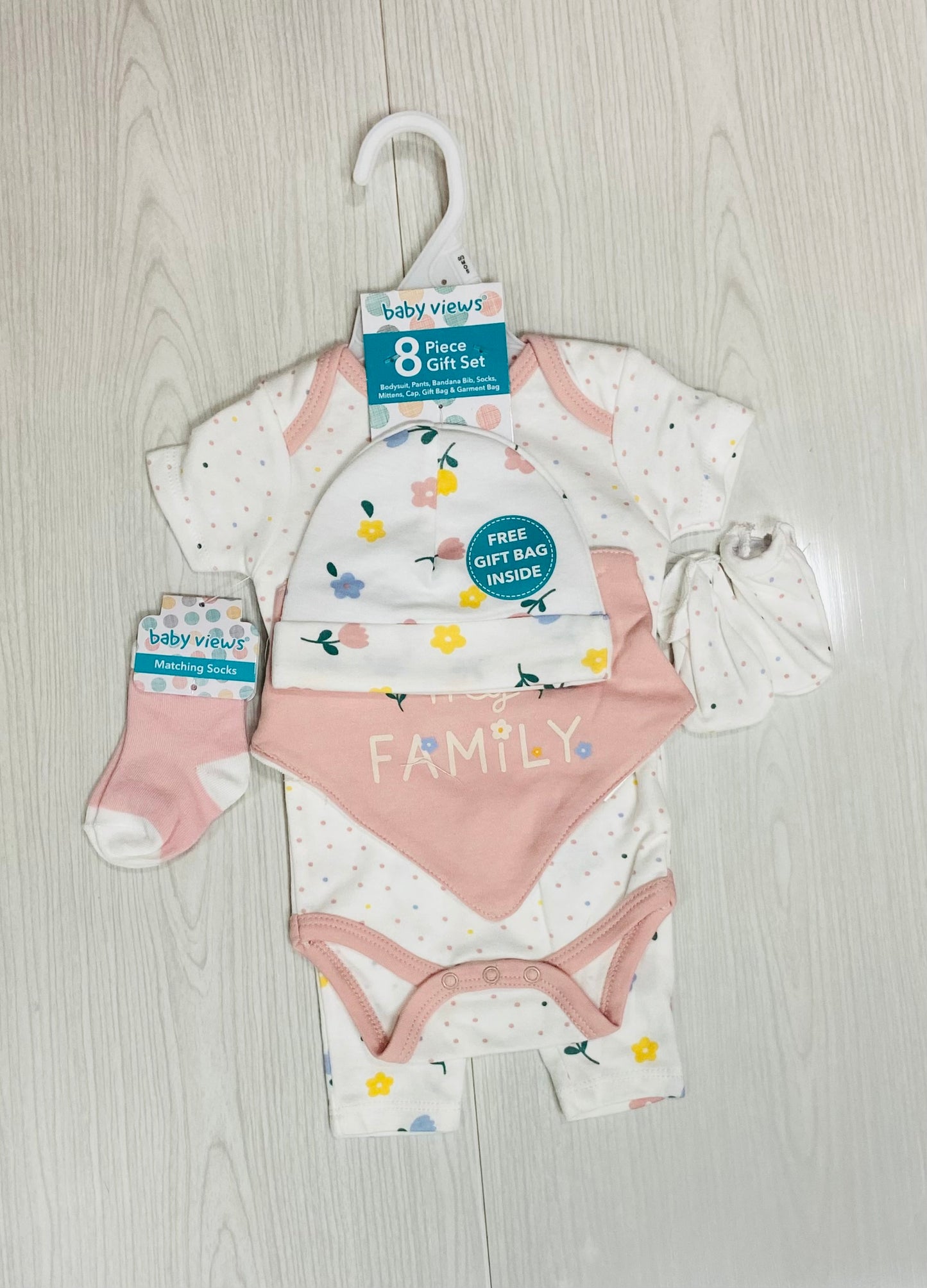 Set 8 piezas Mameluco bebé niña para regalo