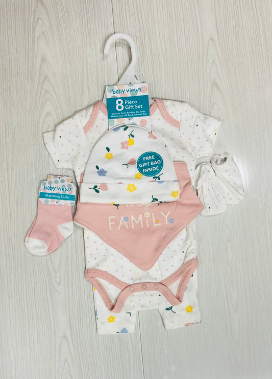 Set 8 piezas Mameluco bebé niña para regalo