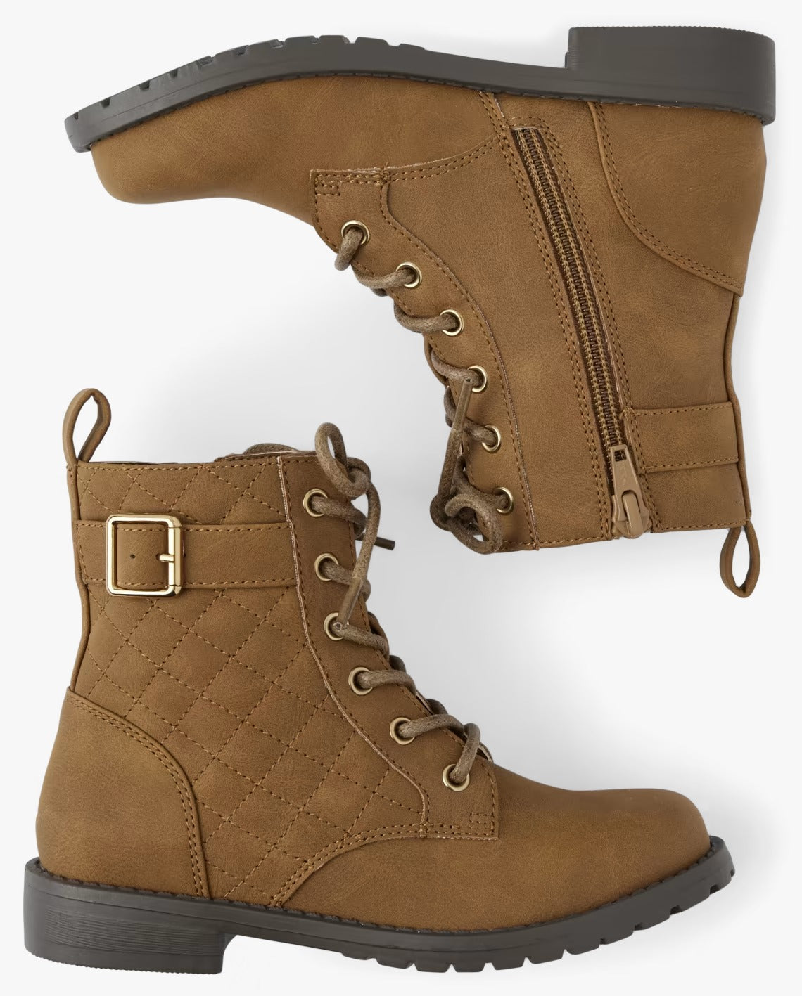 Botas botines burritos café combat Childrens place