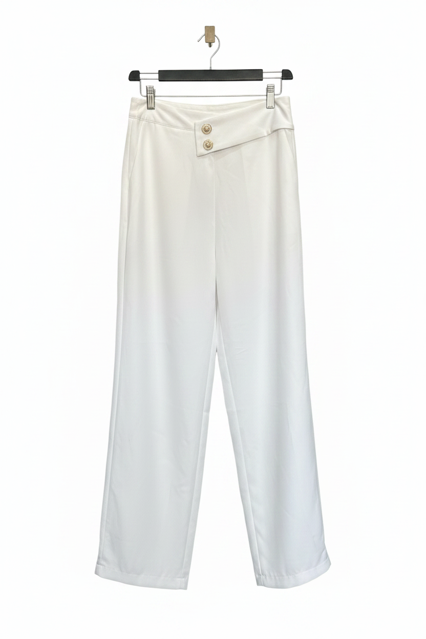 Pantalon Dama Tela Formal  blanco INT3-1734 690590490 promo 3x1000