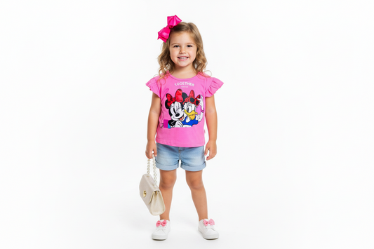 Camisa rosada Minnie bebe niña D1-MI-1289B 390345 promo 4x1000