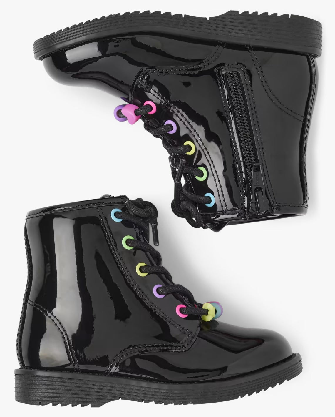 Botas botines burritos negros childrens place charol