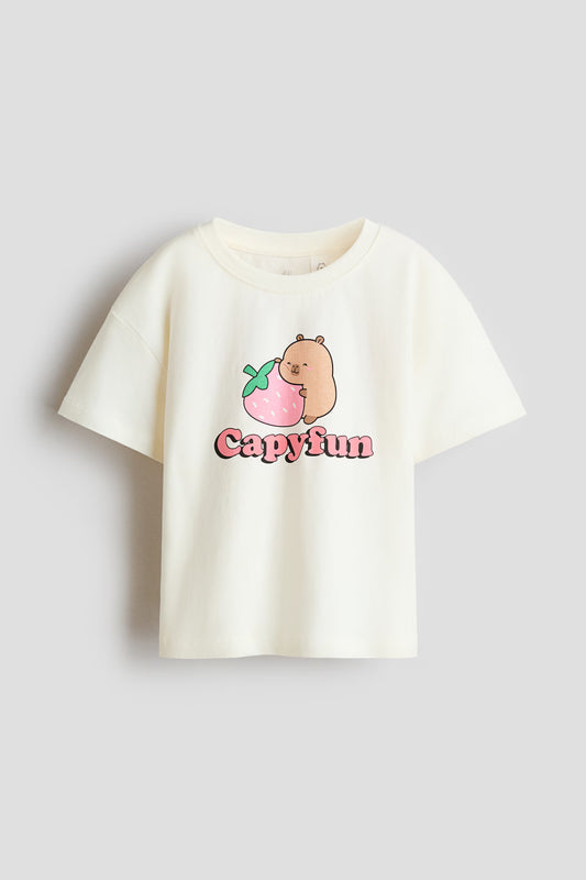 Camisa beige niña Capibara H&M 1356368003