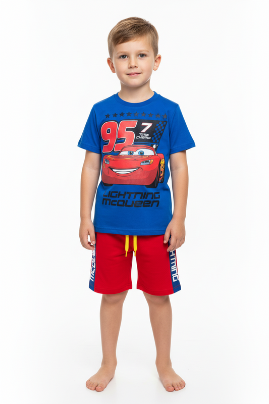 Set 2 piezas rayo McQueen cars short rojo  camisa azul niño A9-C3-154N 545490