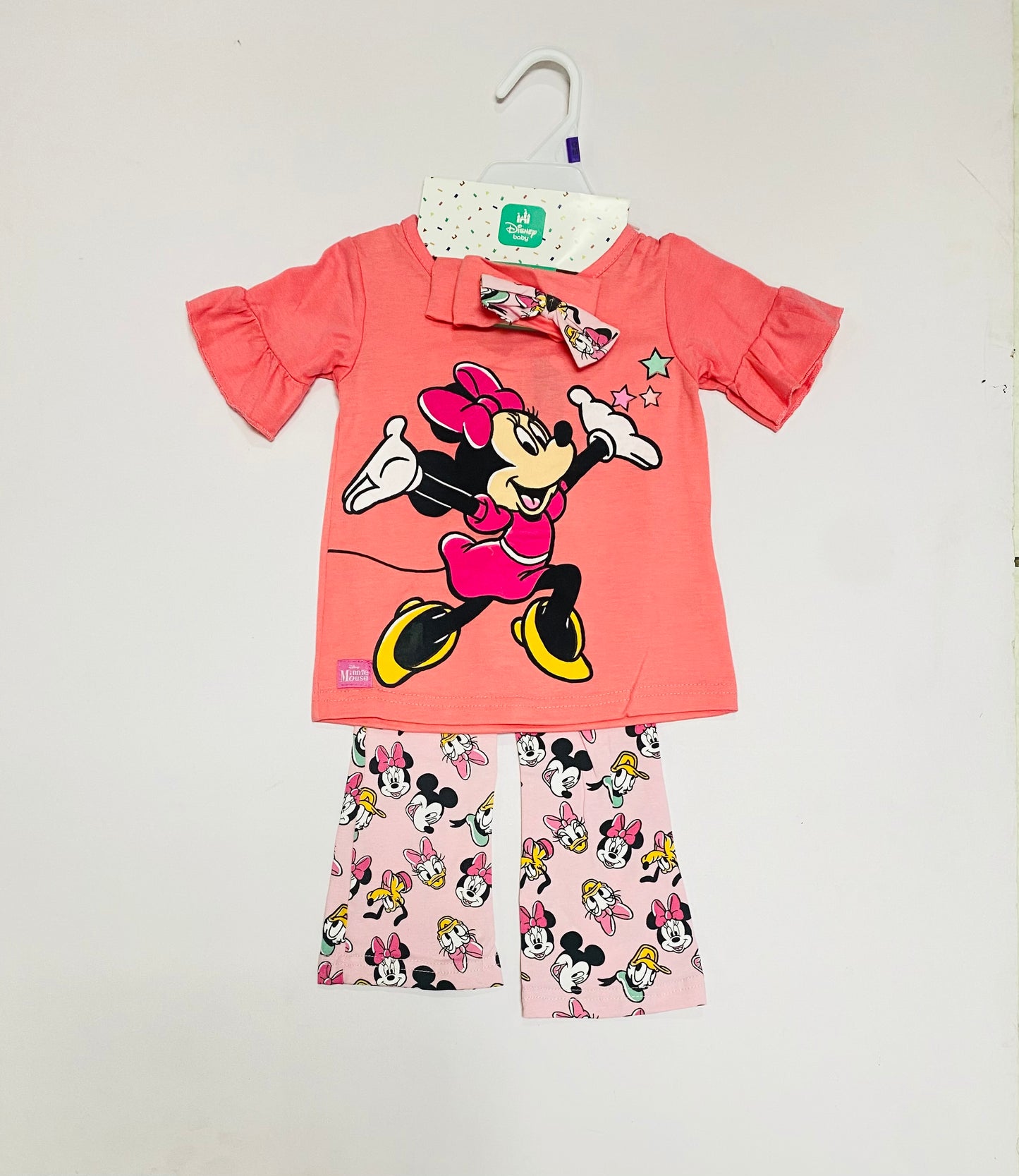 Set conjunto 2 piezas camisa rosada pantalón rosado Minnie niña D9-MI-1286B