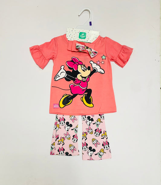 Set conjunto 2 piezas camisa rosada pantalón rosado Minnie niña D9-MI-1286B