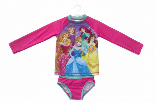 Set 2 piezas traje de baño niña Princesas Disney Rosado P6-PR-628D