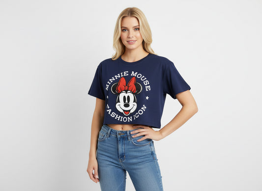 Camisa minnie dama mujer azul oscuro B1-AD-3368C juvenil disney 490390