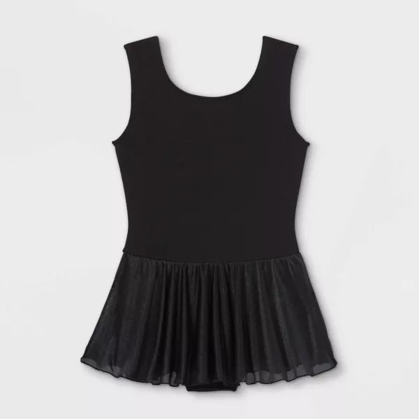 Leotardo negro ballet niña Cat and jack con tutu gimnasia