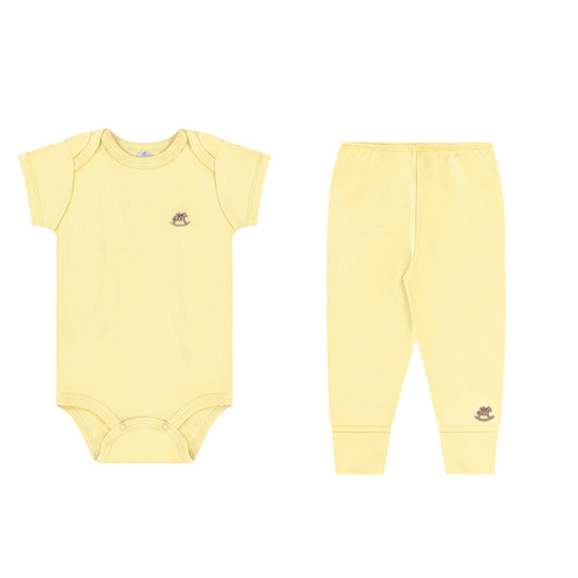 Mameluco y pantalón amarillo bebe niño niña Up Baby 46273-120722