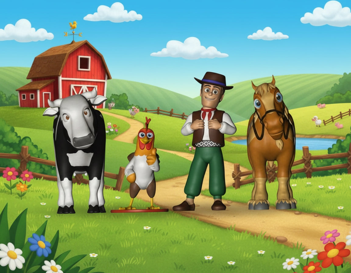 Juguete la granja de zenon 4 piezas RT-GZ6-04S niña niño 890690