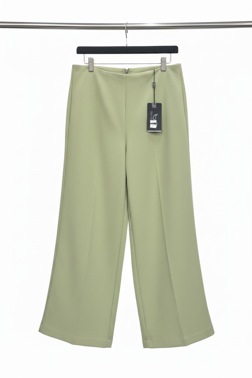 Pantalon formal dama Palazo flare pantaloneta verde IN3-2326 590490