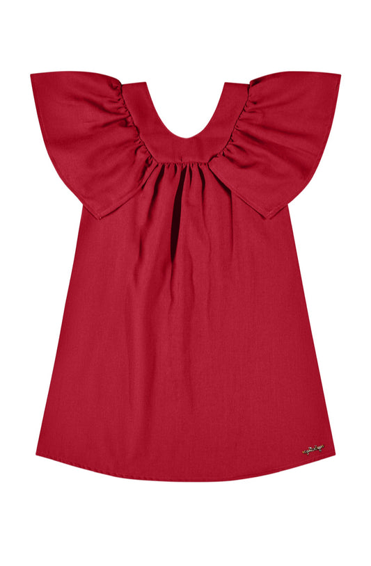 Vestido rojo revuelos quimbykids niña 34191-191663