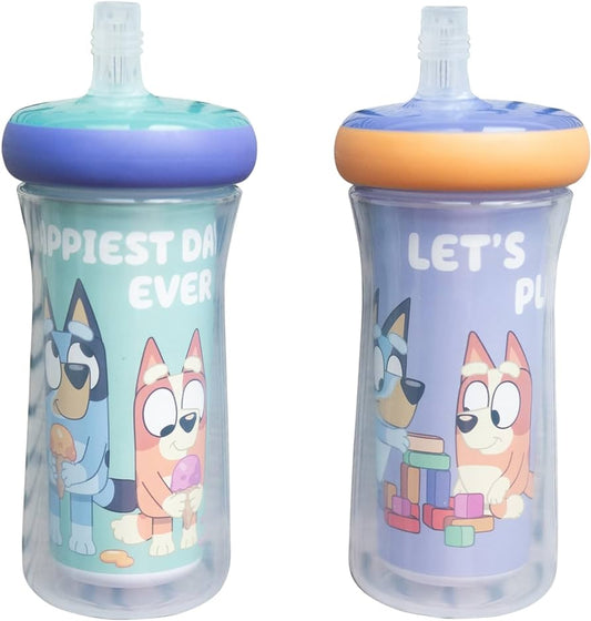 Vaso Bote termo Bluey de entrenamiento con pajilla bebé niño niña