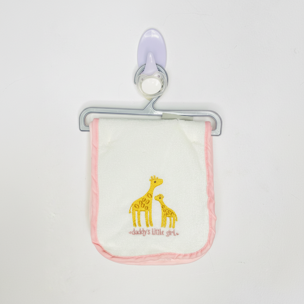 Set 3 toallas salivera bebe niña jirafa Le top