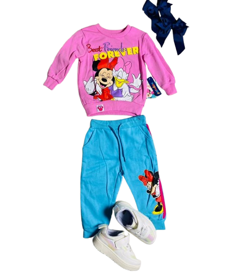 Set 2 Piezas rosada azul celeste Minnie Disney niña