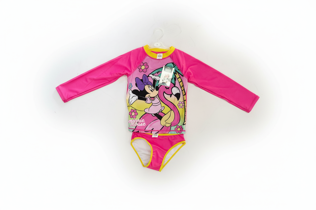 Set 2 piezas traje de baño niña Minnie Rosado D6-MI-635D promo 2x1000