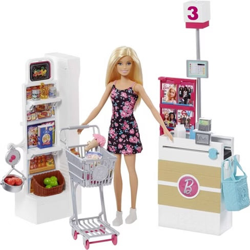 Juguete muñeca Barbie Supermercado