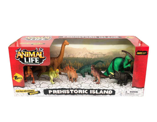 Juguete dinosaurios 8 piezas animal life