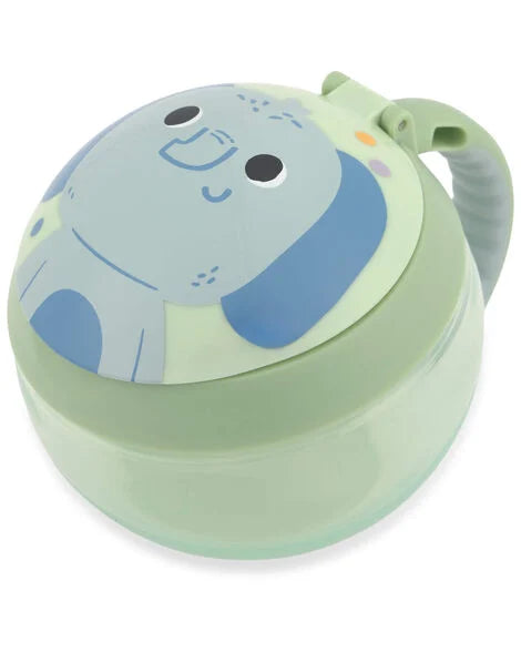 Contenedor snack elefante verde bebe niño 9V013110