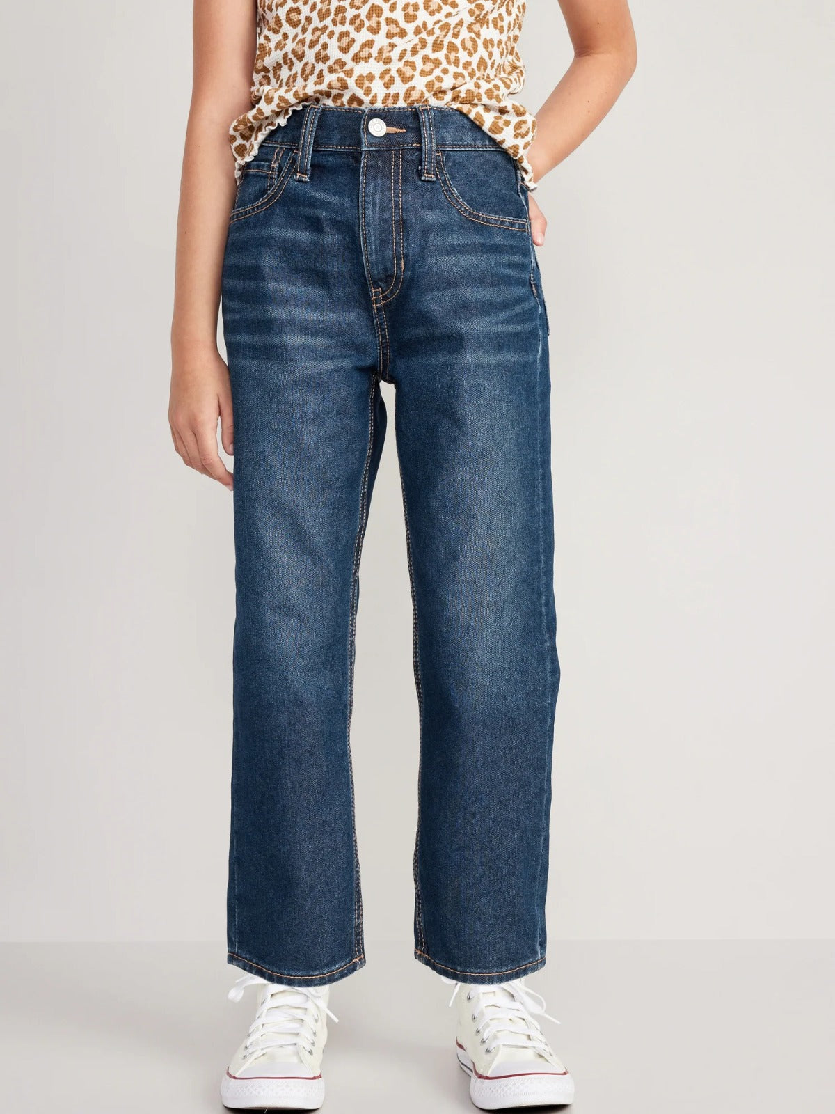 Pantalon Jeans ancho Old navy Niña azul oscuro.753591-00-1