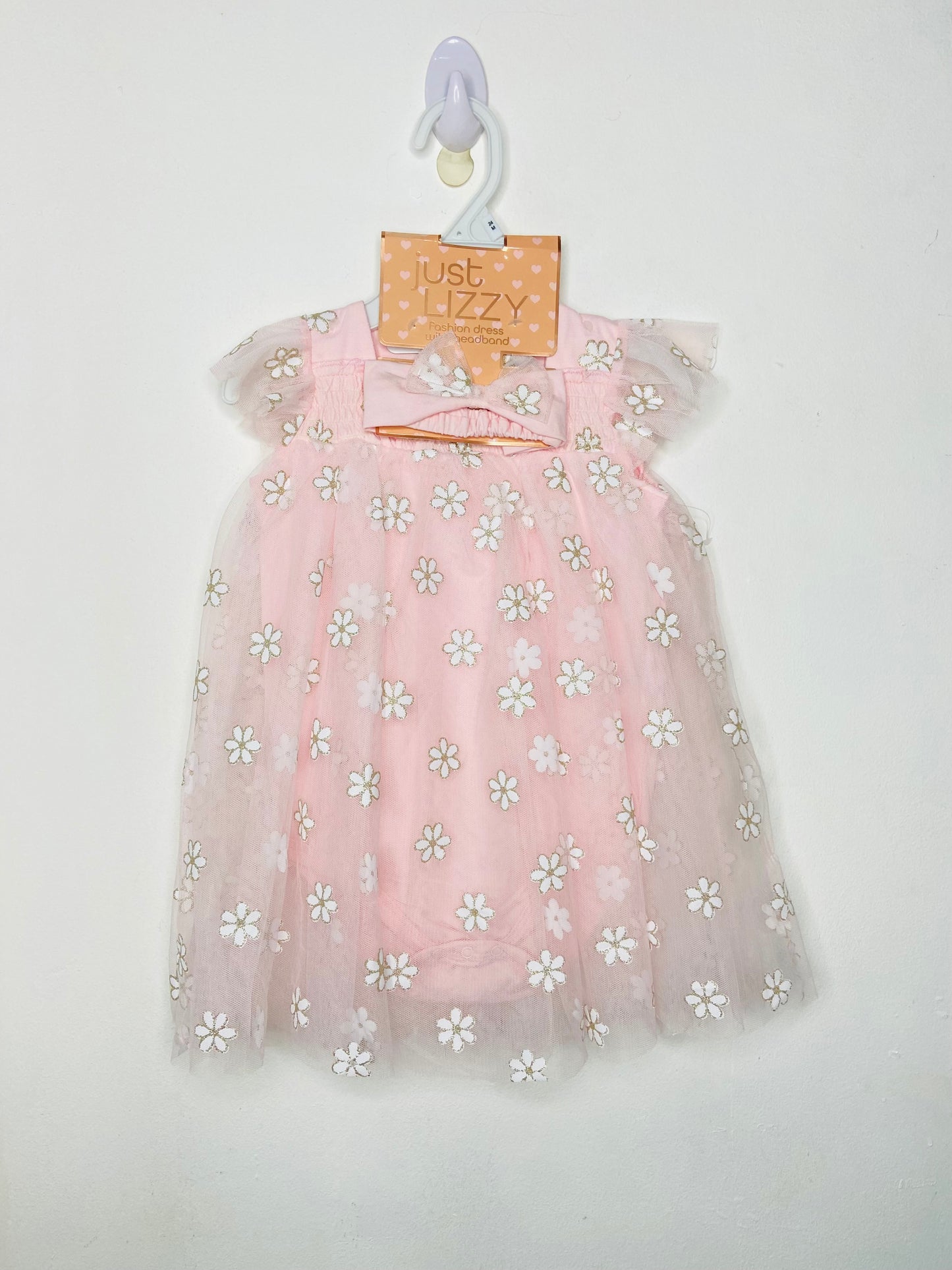 Vestido rosado flores tutu bebe niña