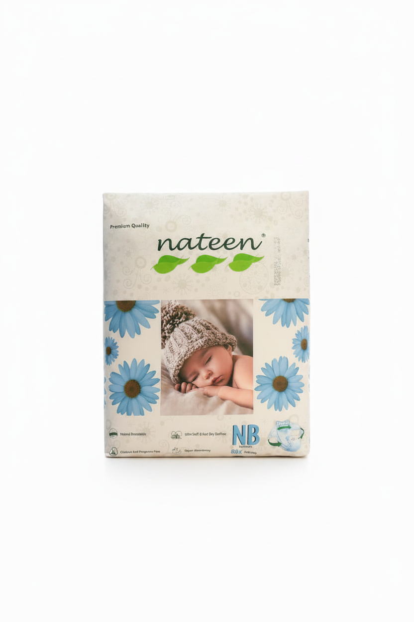Pañales bebe niño niña nateen NB 80 uni/paq NA0000027