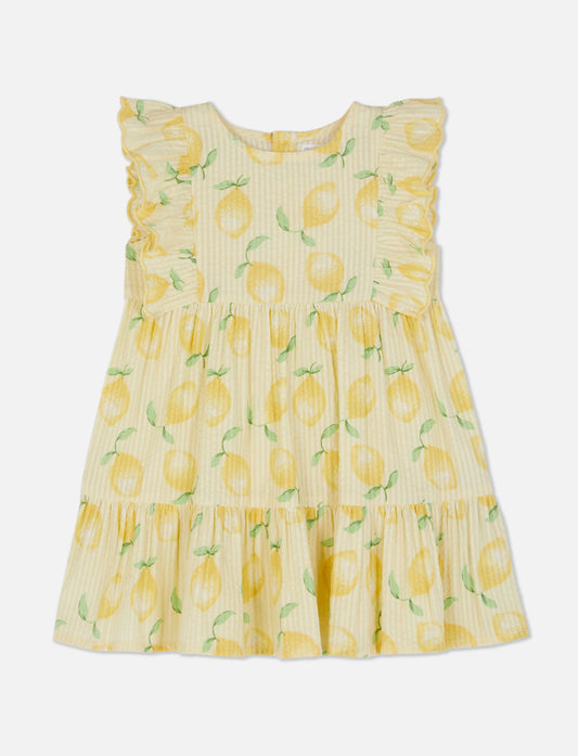 Vestido amarillo limones bebe niña Primark
