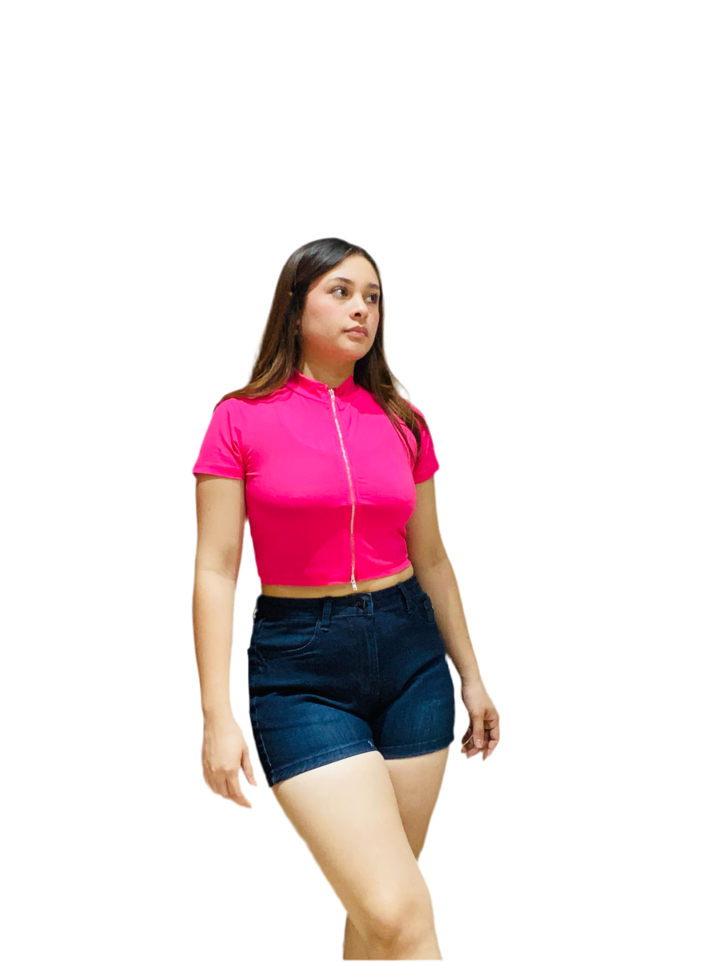 Short Jeans para Dama azul Tiro Alto P2-PB-017-A tallas 3-15 490390