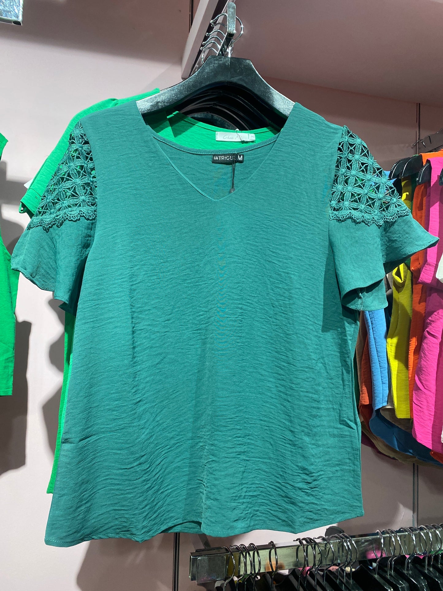 Camisa formal mujer dama verde ING-1661 Tallas S,M,L,XL