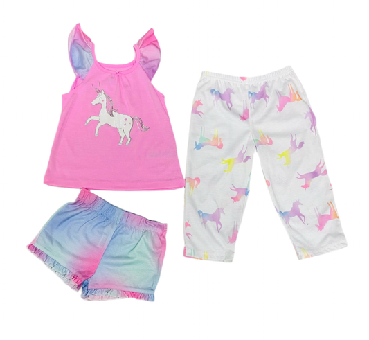 Set 3 piezas rosado unicornio niña Carters