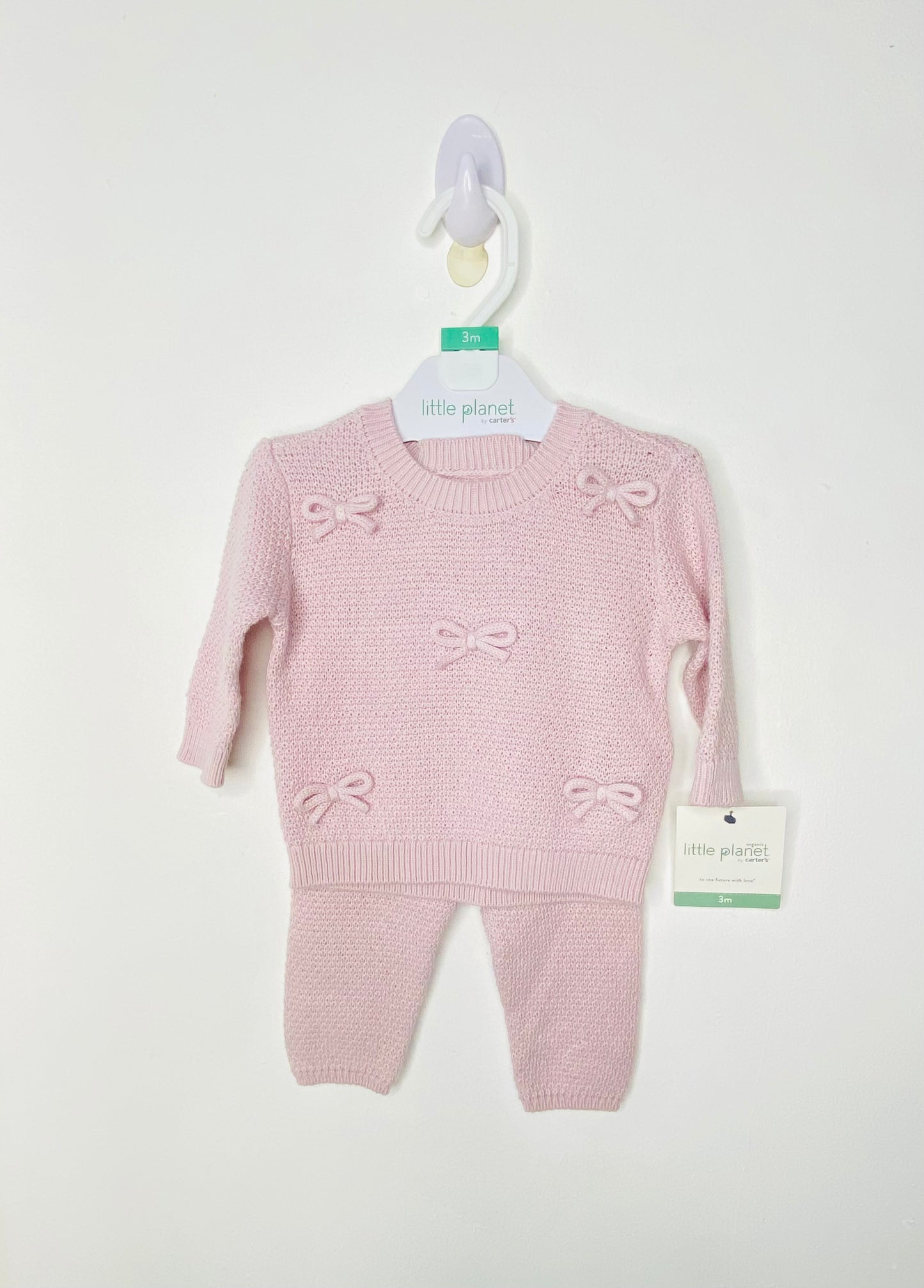 Set 2 piezas rosado bebe niña little planet