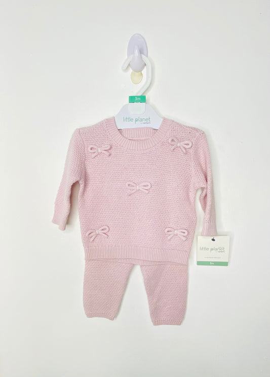Set 2 piezas rosado bebe niña little planet