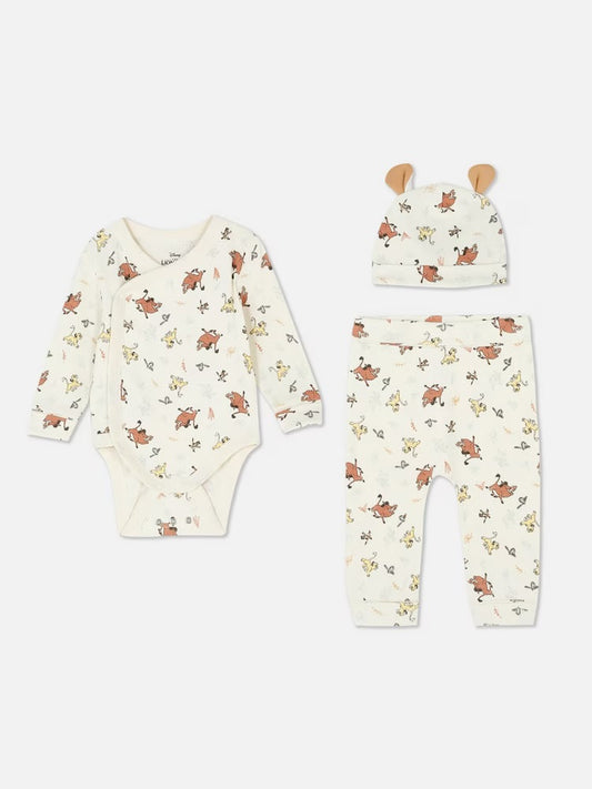 Set 3 piezas rey leon bebe niño primark