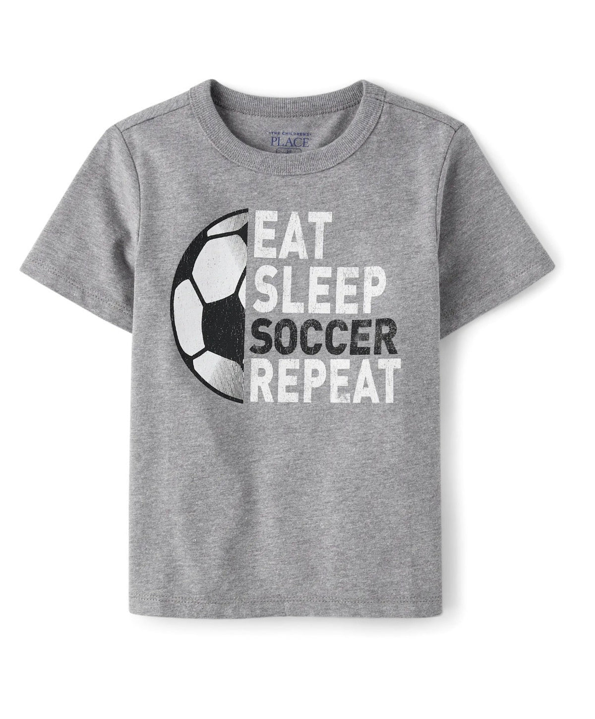 Camisa Childrens Place gris futbol promo 3x1000