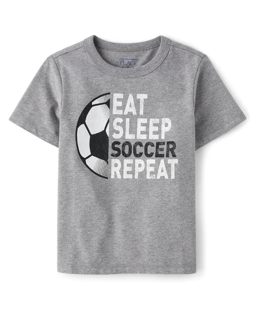 Camisa Childrens Place gris futbol promo 3x1000
