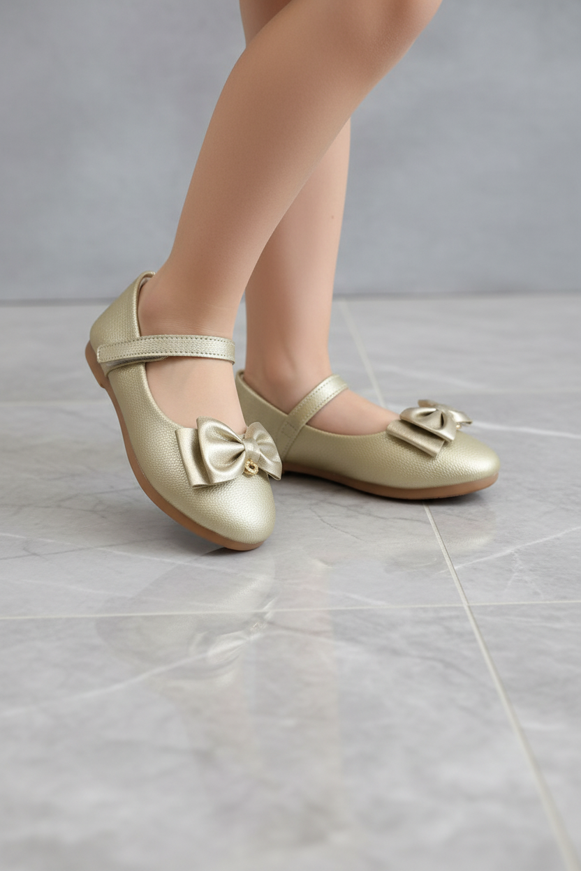 Zapatillas doradas chongo niña 152208000-000069