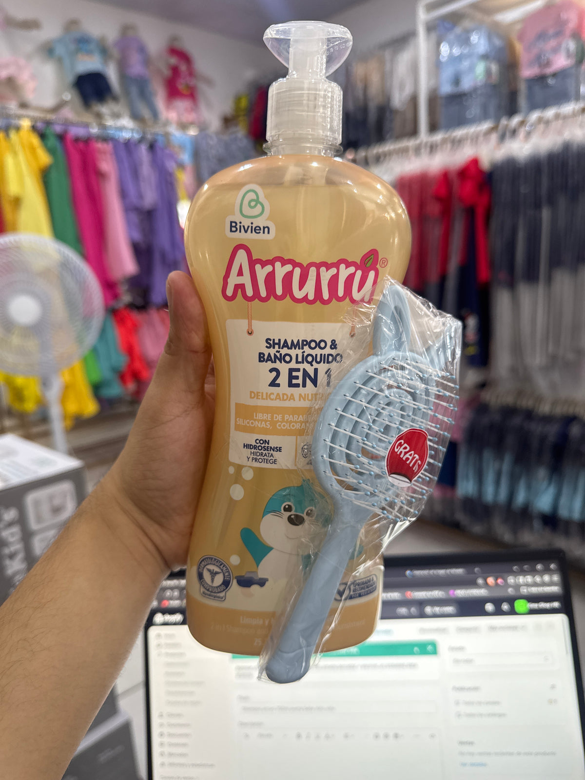 Shampoo arrurú 750ml avena bebe niño niña