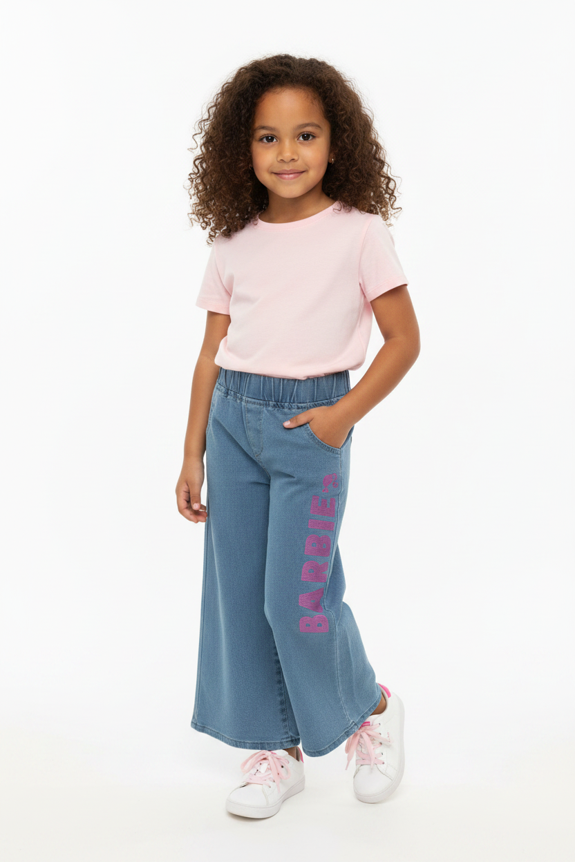 Pantalon jeans azul claro niña Barbie Disney BA-89978 Promo 2x1000