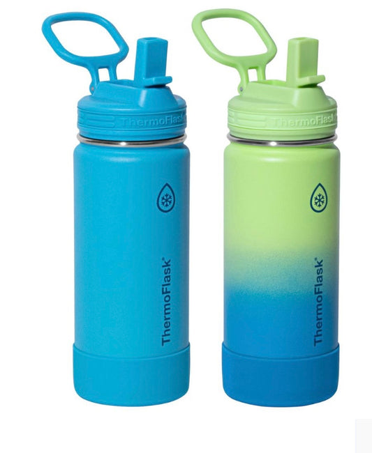 Termo Bote termico flash verde azul acero inoxidable 16oz