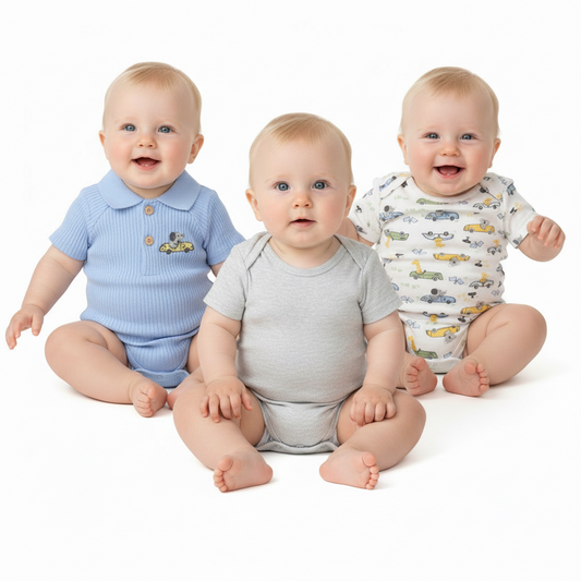 Set 3 mamelucos azul gris bebe niño Tinytots AP15978