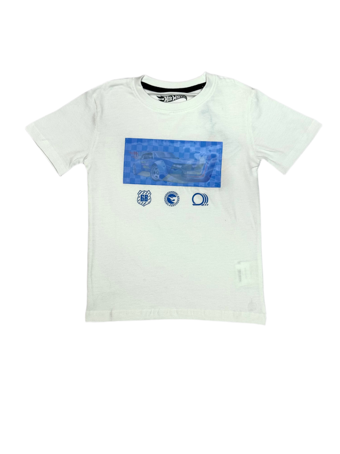 Camisa blanca niño Hotwheels Disney HW-91424