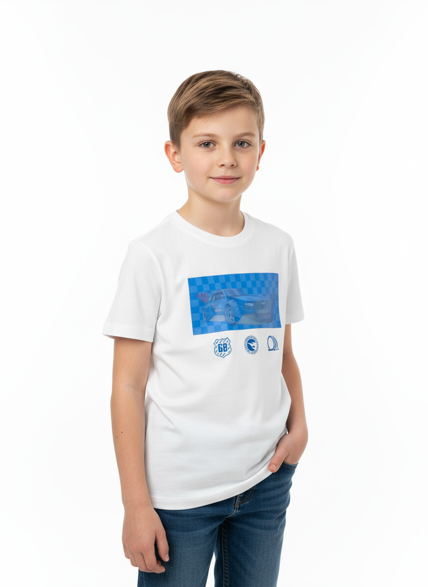 Camisa blanca niño Hotwheels Disney HW-91424