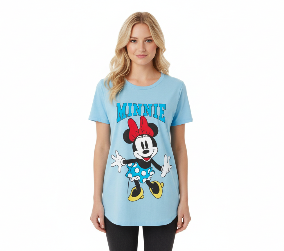 Camisa mujer dama Minnie azul celeste B1-AD-3311C