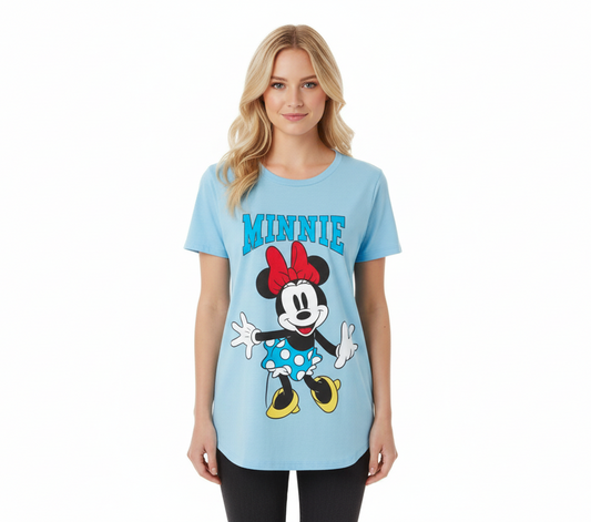 Camisa mujer dama Minnie azul celeste B1-AD-3311C