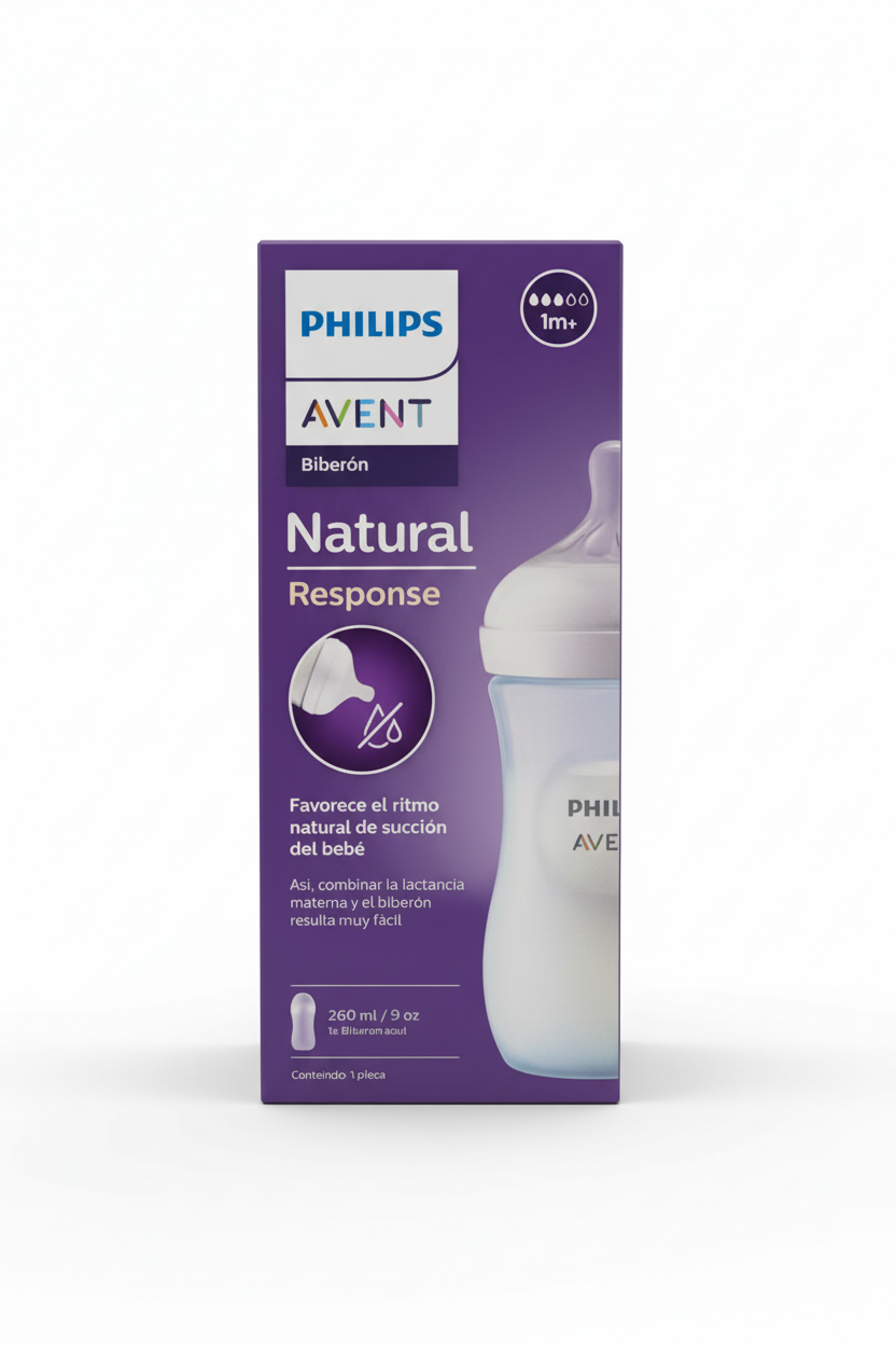 Biberon anticolico Avent Natural Azul 1m+ 260ml(9onz)